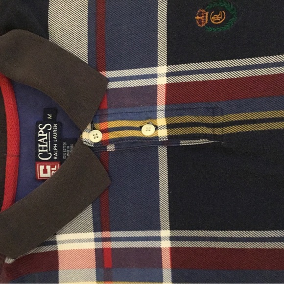 NWOT Vintage Ralph Lauren Chaps Black/ Red Label Mens Polo Shirt - Picture 4 of 15